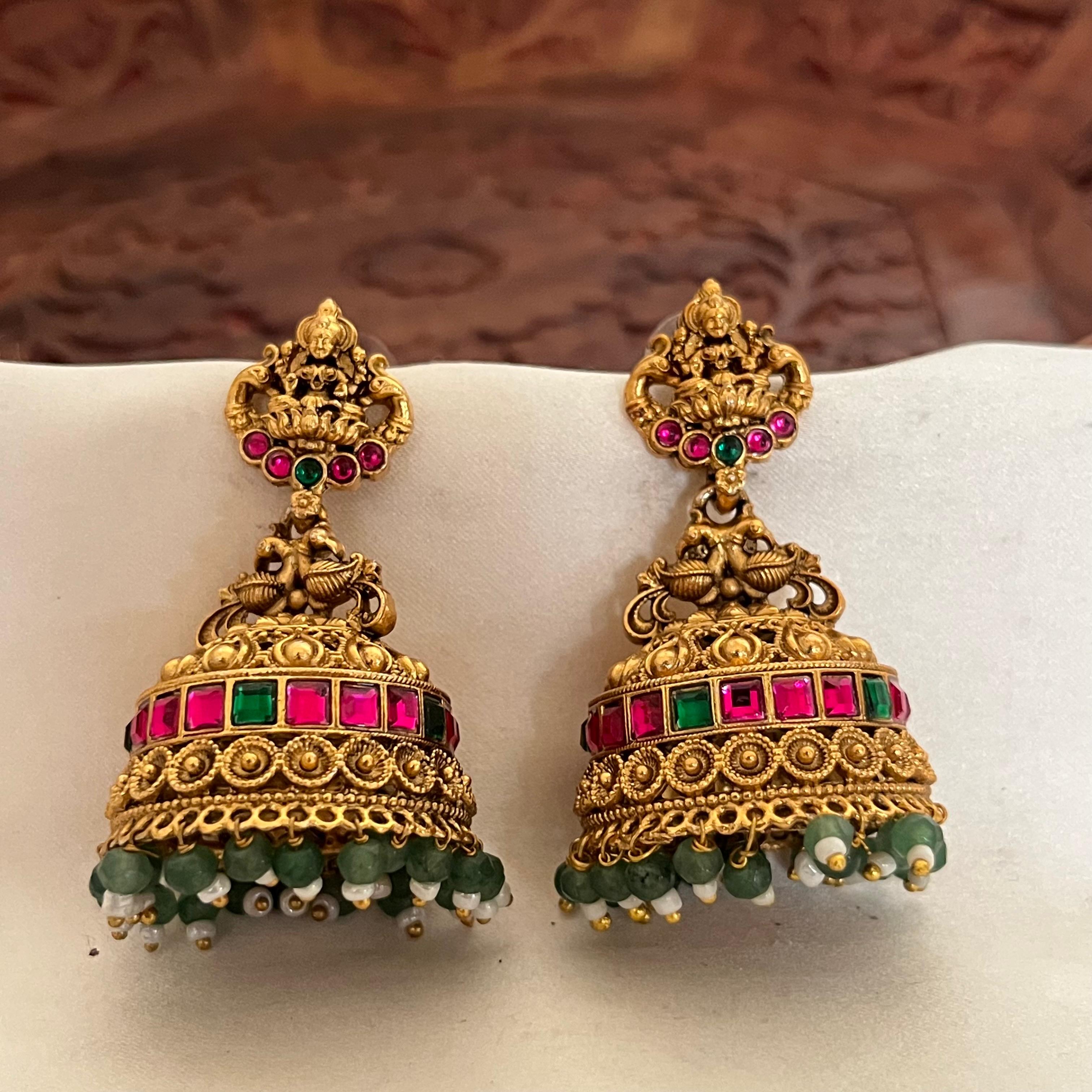 Antique Lakshmi Dual-Tone Jhumka AJ11