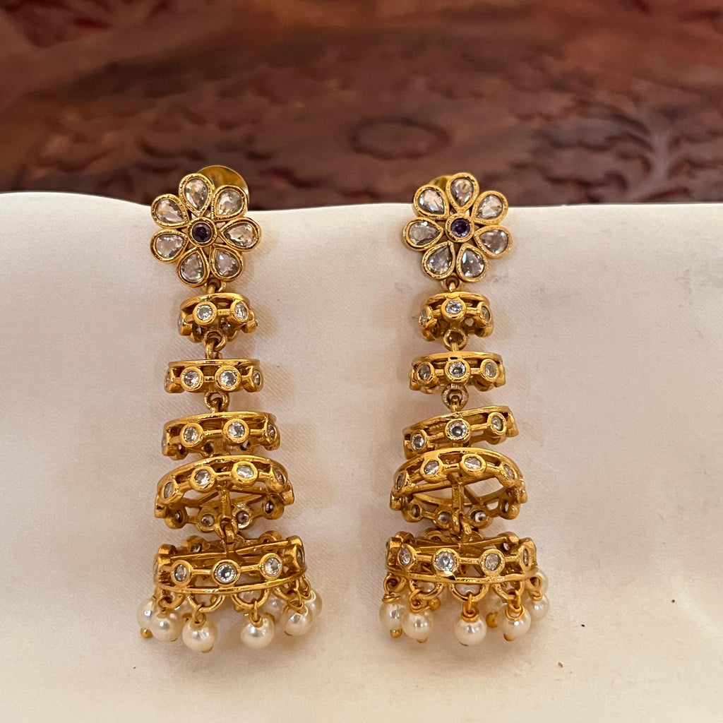 Antique Floral Layered Jhumka AJ13