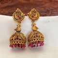 Antique Peacock Pink Jhumka AJ14