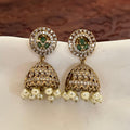 Victorian Emerald Pearl Jhumka VJ05 Anvika Jewels
