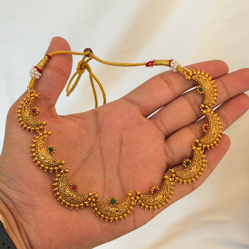 Antique Moon Choker Set AN71 Anvika Jewels