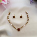 Diamond Ruby Stone Necklace VN16 Anvika Jewels
