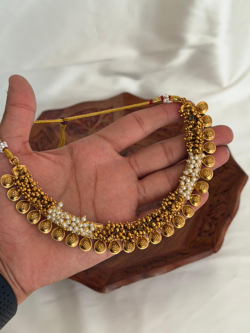 Pearl Coin Choker Set AN77 Anvika Jewels