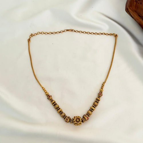 Antique Bead Chain Necklace AN83 Anvika Jewels