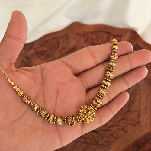 Antique Bead Chain Necklace AN83 Anvika Jewels