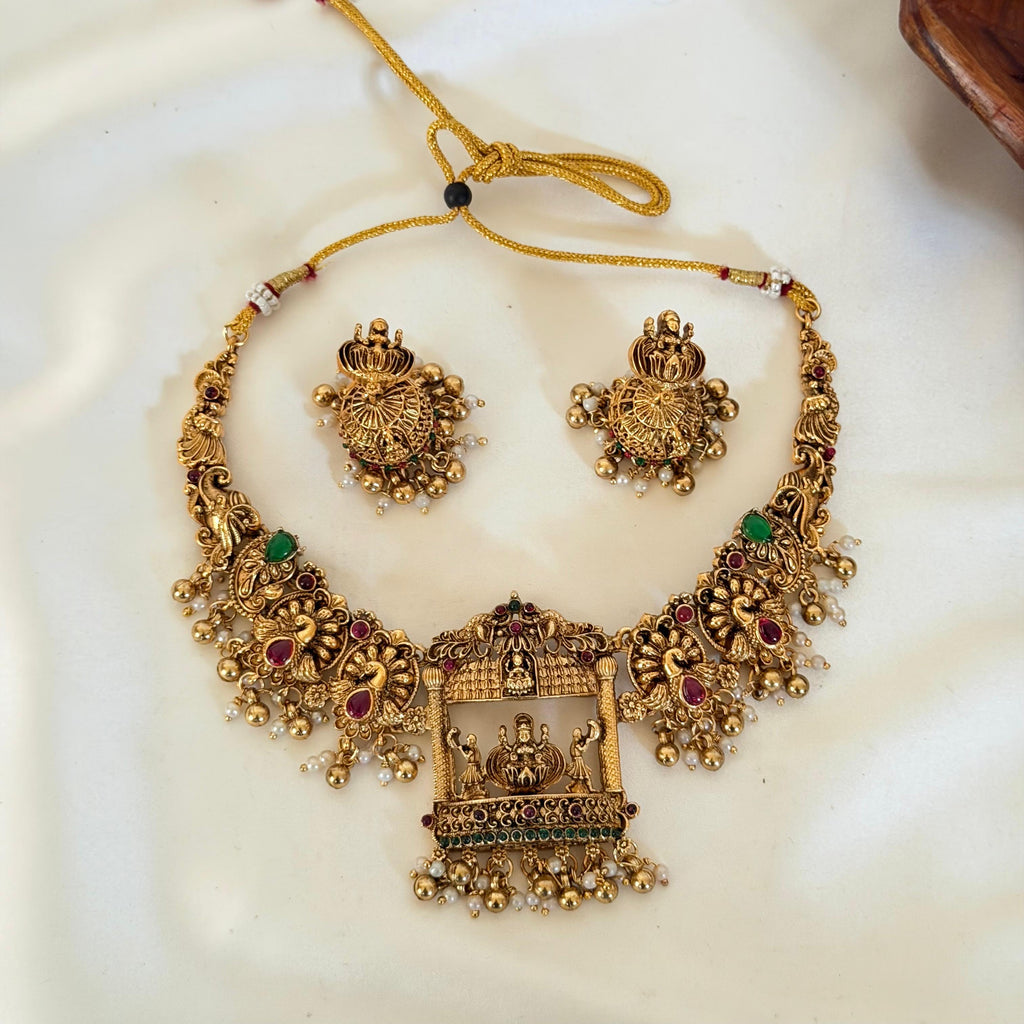 Lakshmi Peacock Choker AN86 Anvika Jewels