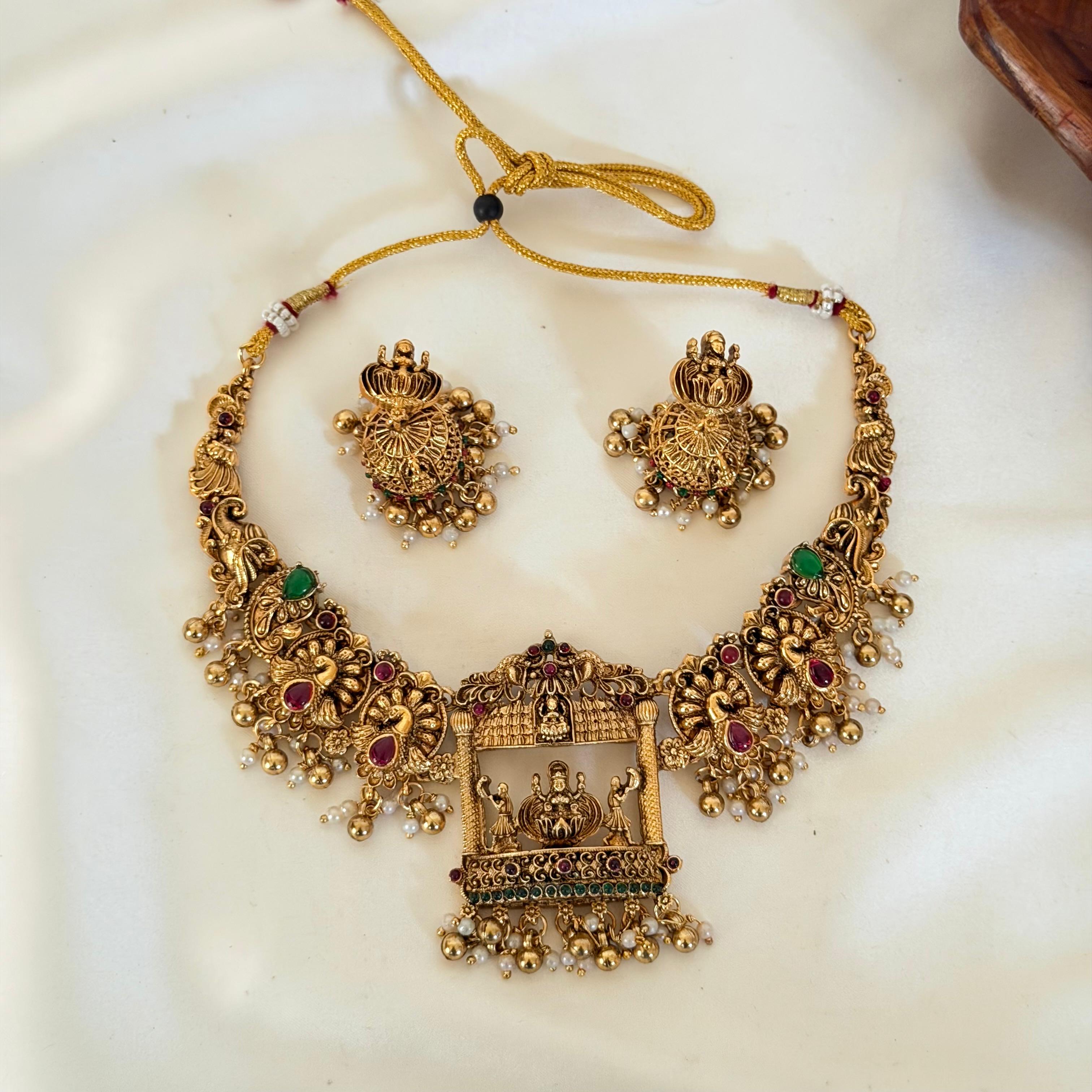 Lakshmi Peacock Choker AN86 Anvika Jewels