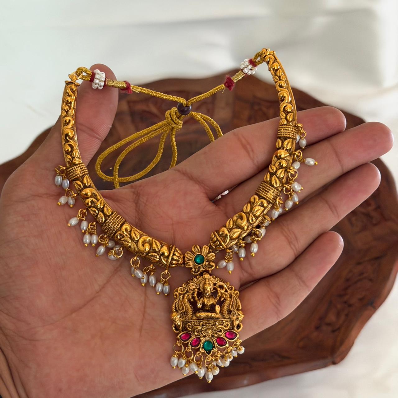Lakshmi Pearl Choker AN81 Anvika Jewels