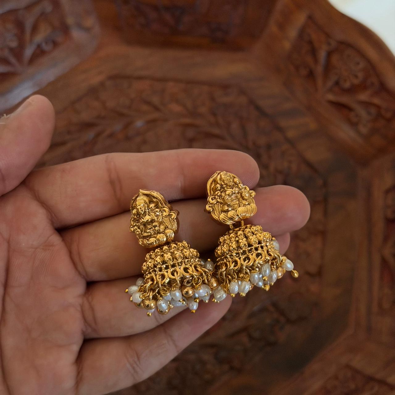 Lakshmi Elephant Temple Necklace AN92 Anvika Jewels