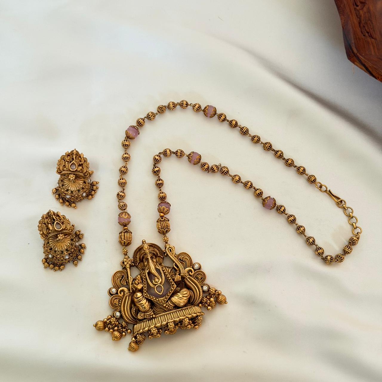 Antique Ganesha Pendant AN93 Anvika Jewels