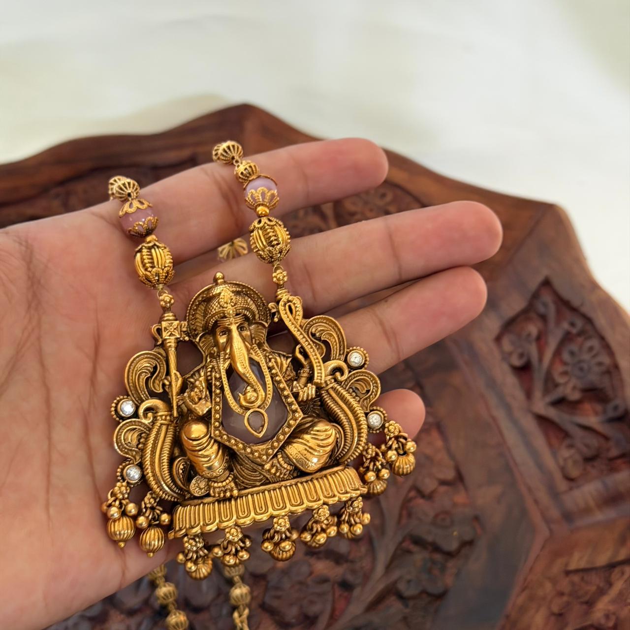 Antique Ganesha Pendant AN93 Anvika Jewels