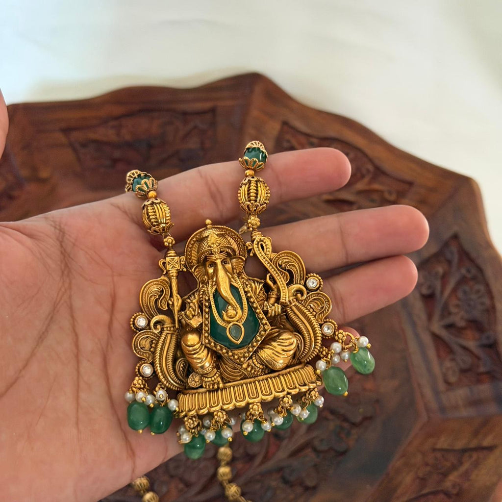 Antique Ganesha Pendant AN93 Anvika Jewels