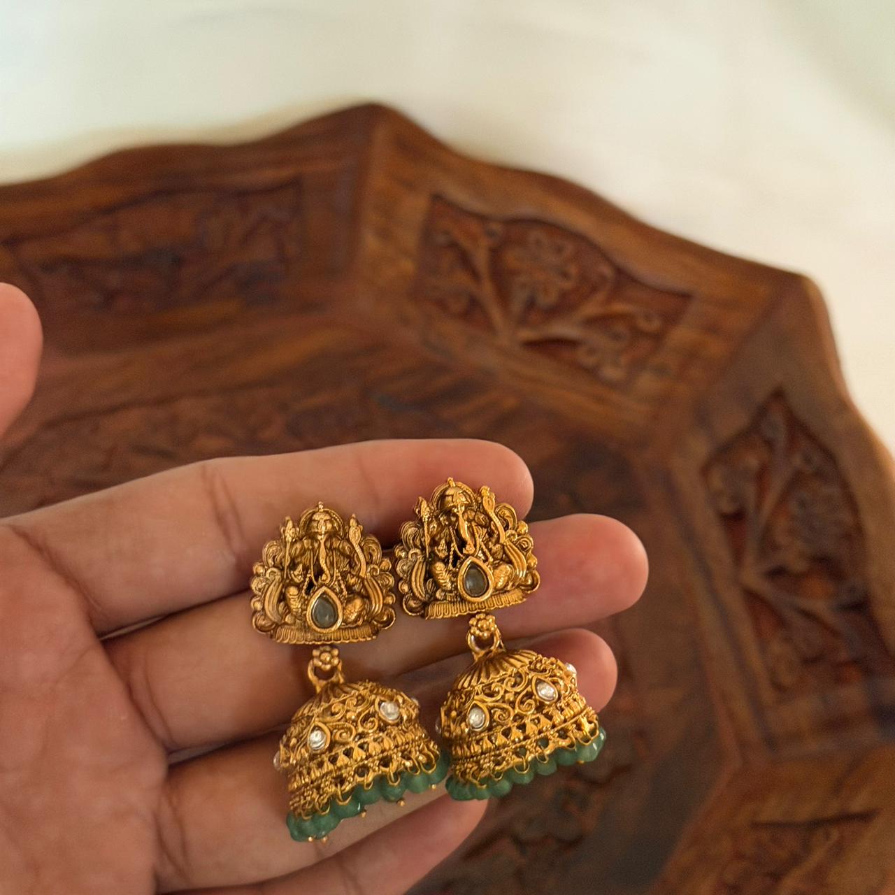 Antique Ganesha Pendant AN93 Anvika Jewels