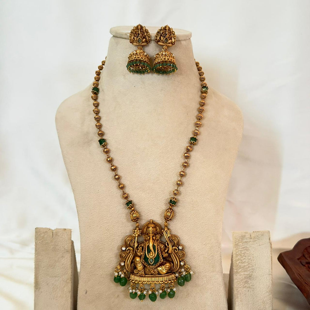 Antique Ganesha Pendant AN93 Anvika Jewels