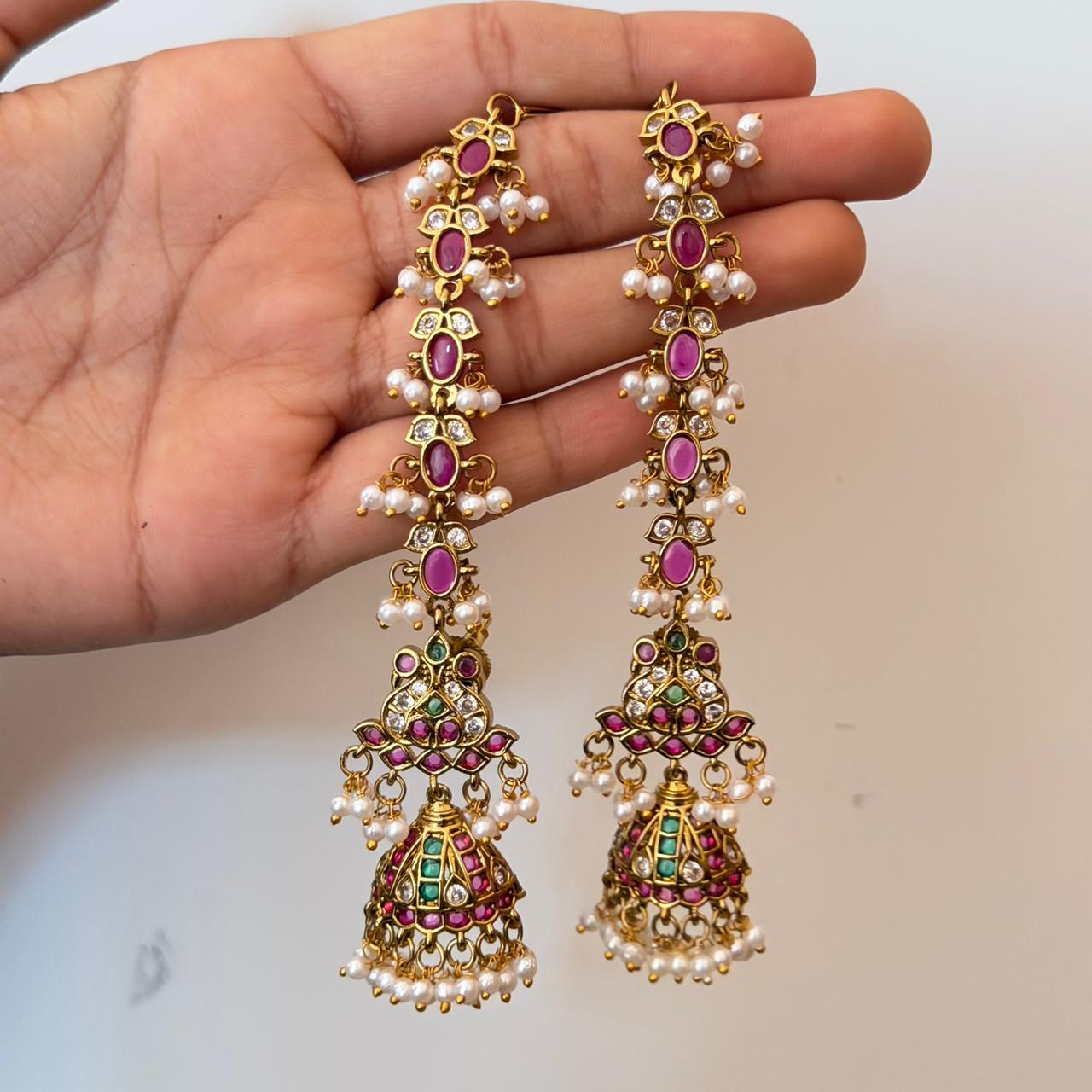 Dual Tone Long Jhumka AJ21 Anvika Jewels