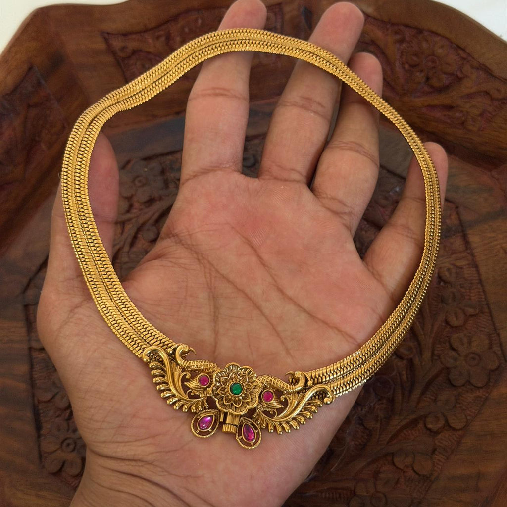 Traditional Antique Floral Choker AN94 Anvika Jewels