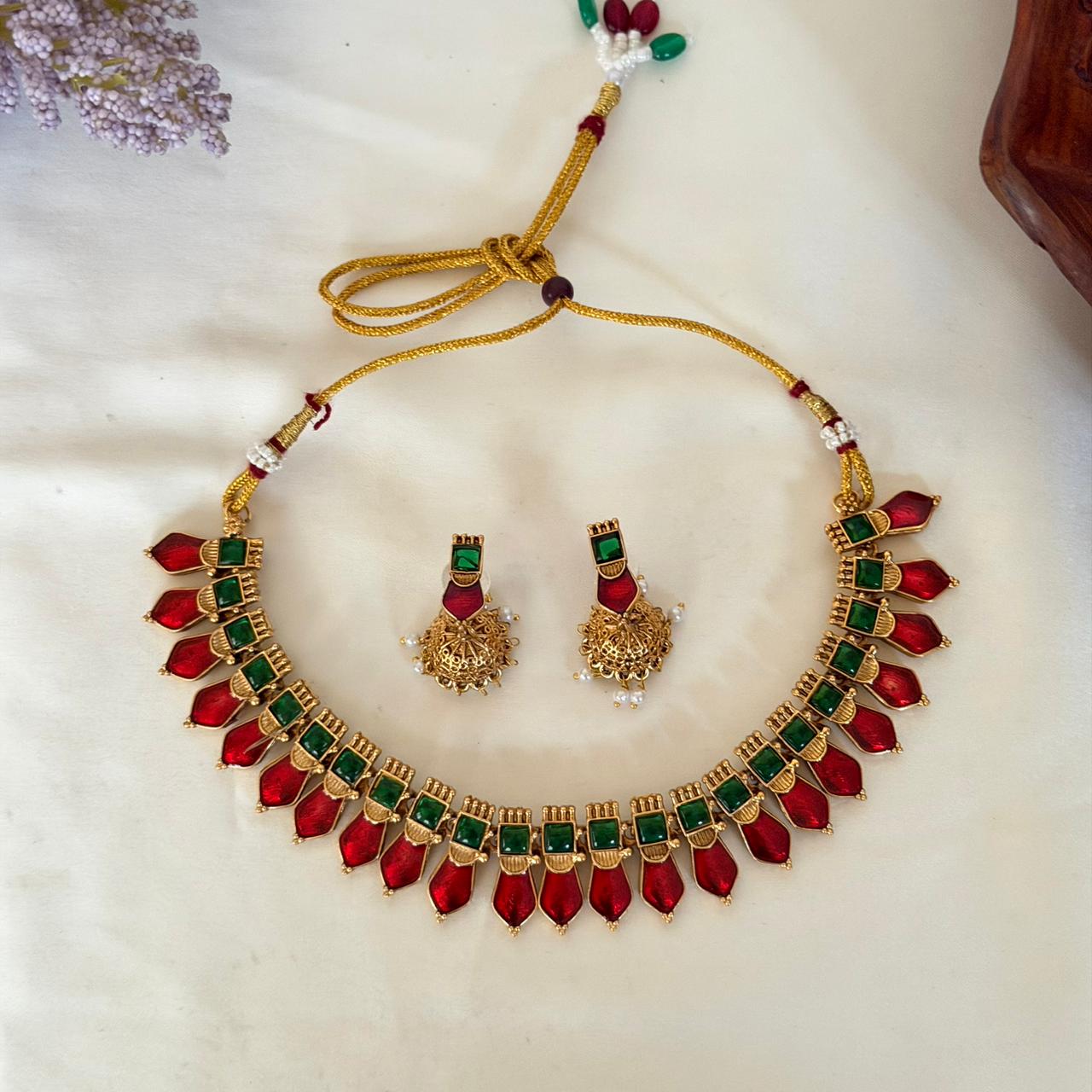 Palakka Choker Set AN95 Anvika Jewels