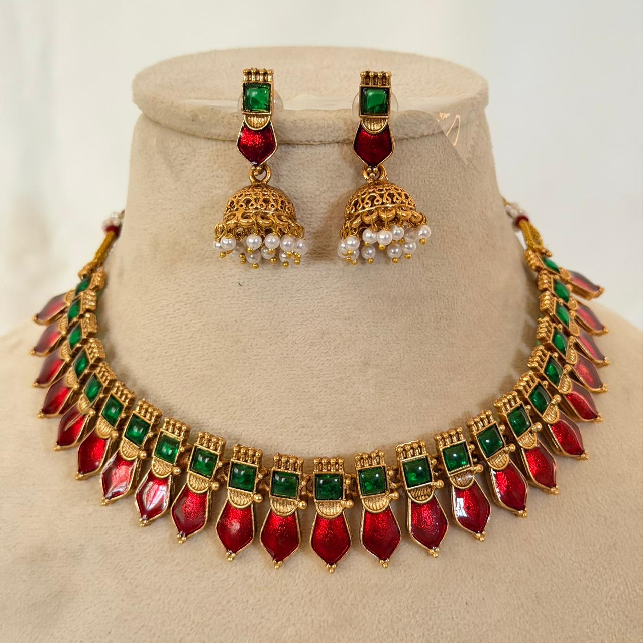 Palakka Choker Set AN95 Anvika Jewels