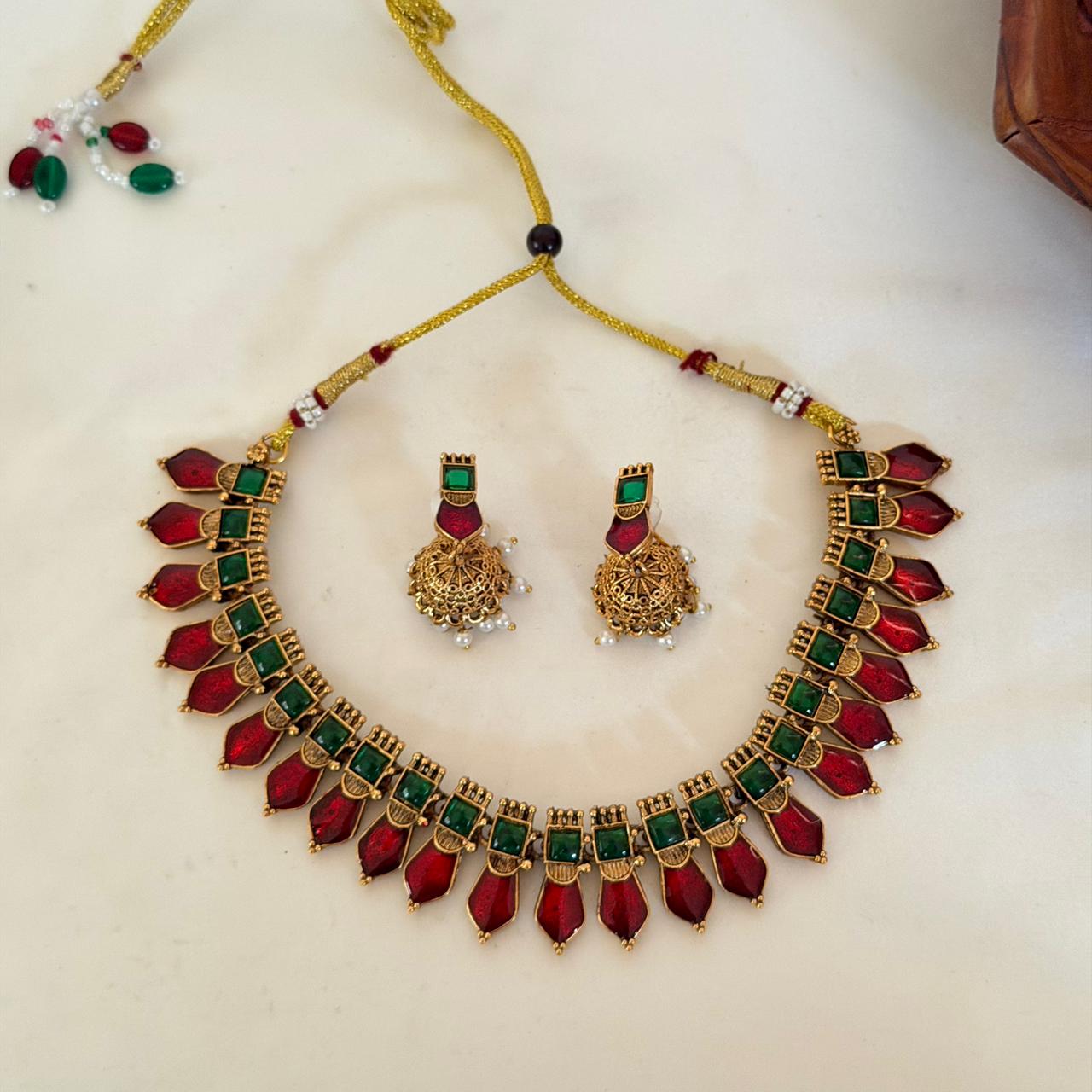 Palakka Choker Set AN95 Anvika Jewels