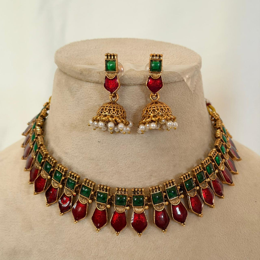 Palakka Choker Set AN95 Anvika Jewels