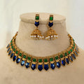 Blue Palakka Choker Set AN96 Anvika Jewels