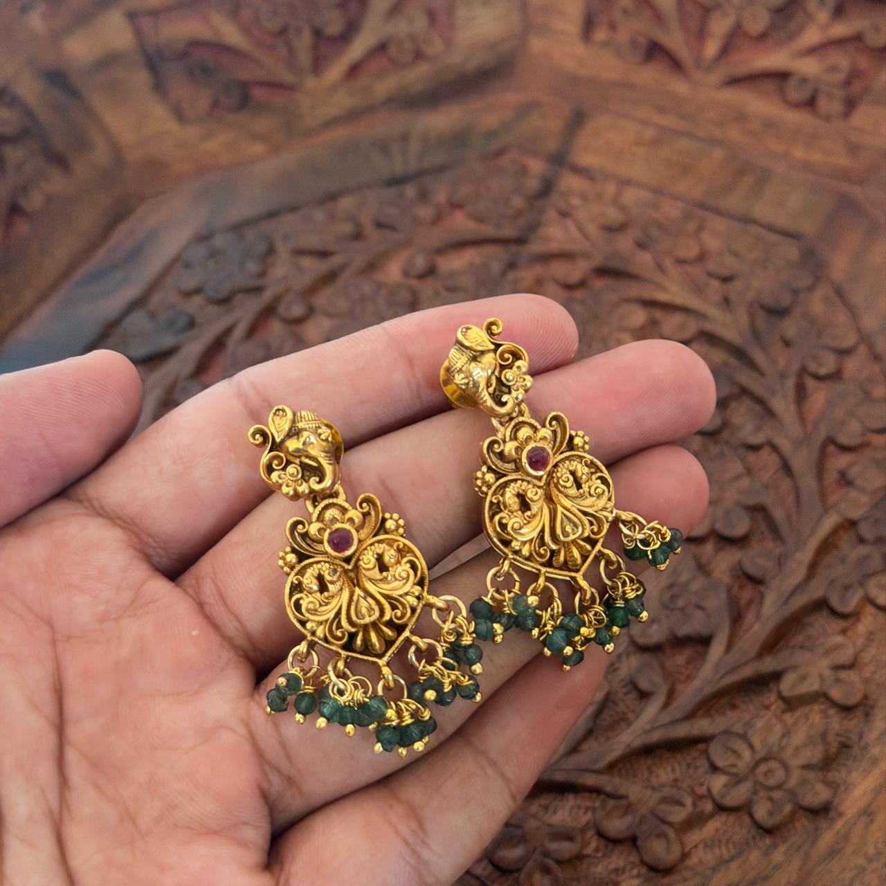 Antique Peacock Choker Set AN97 Anvika Jewels