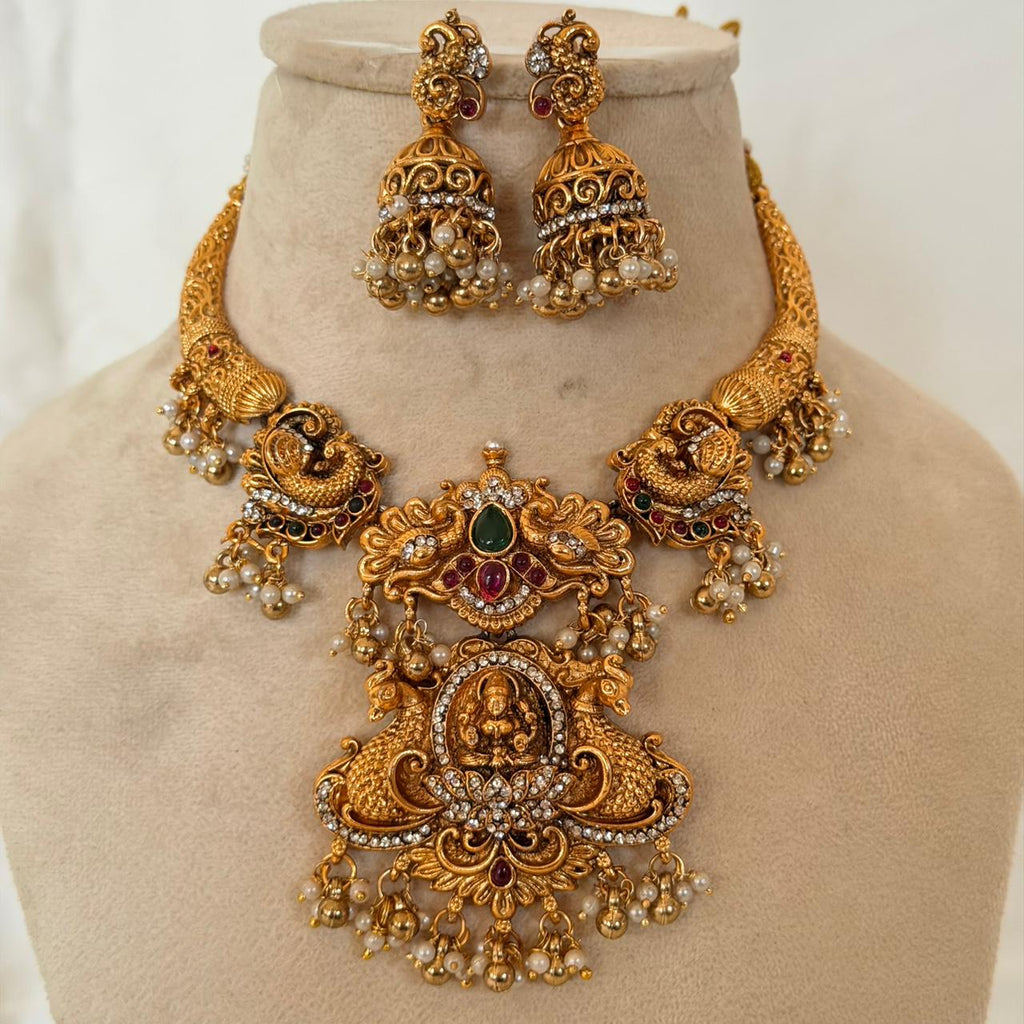 Lakshmi Antique Necklace AN99 Anvika Jewels