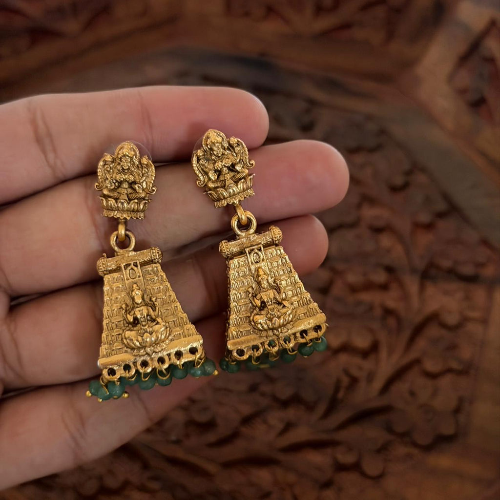 emple Gopuram Pendant Set AN104 Anvika Jewels