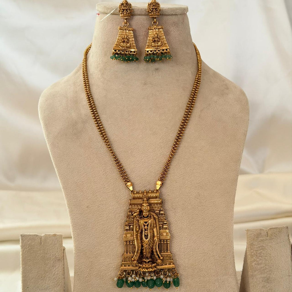 emple Gopuram Pendant Set AN104 Anvika Jewels