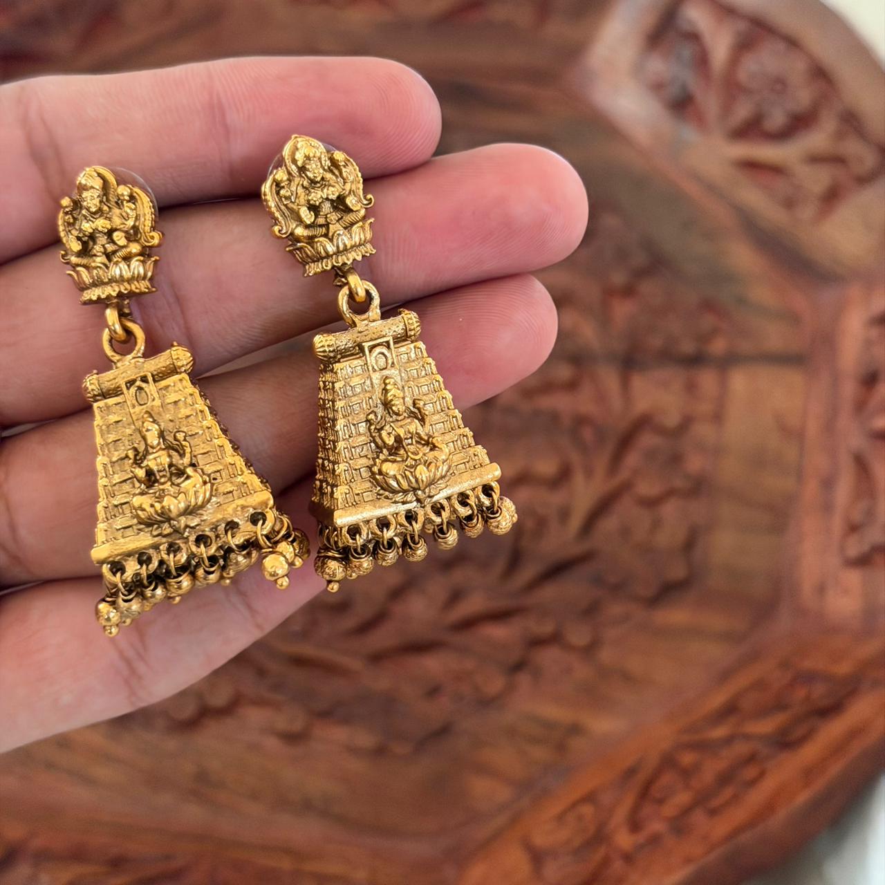 emple Gopuram Pendant Set AN104 Anvika Jewels