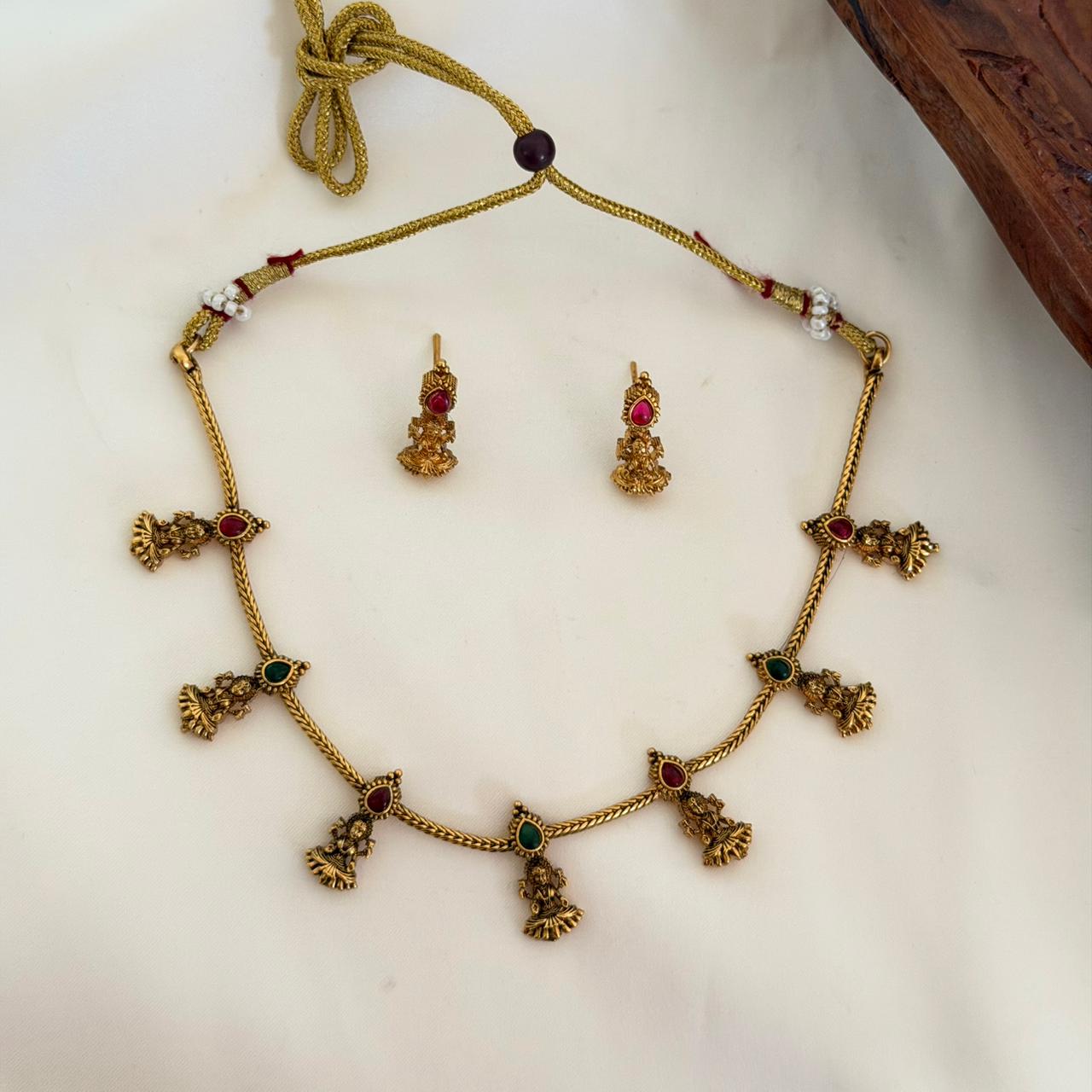 Antique Lakshmi Necklace AN108 Anvika Jewels