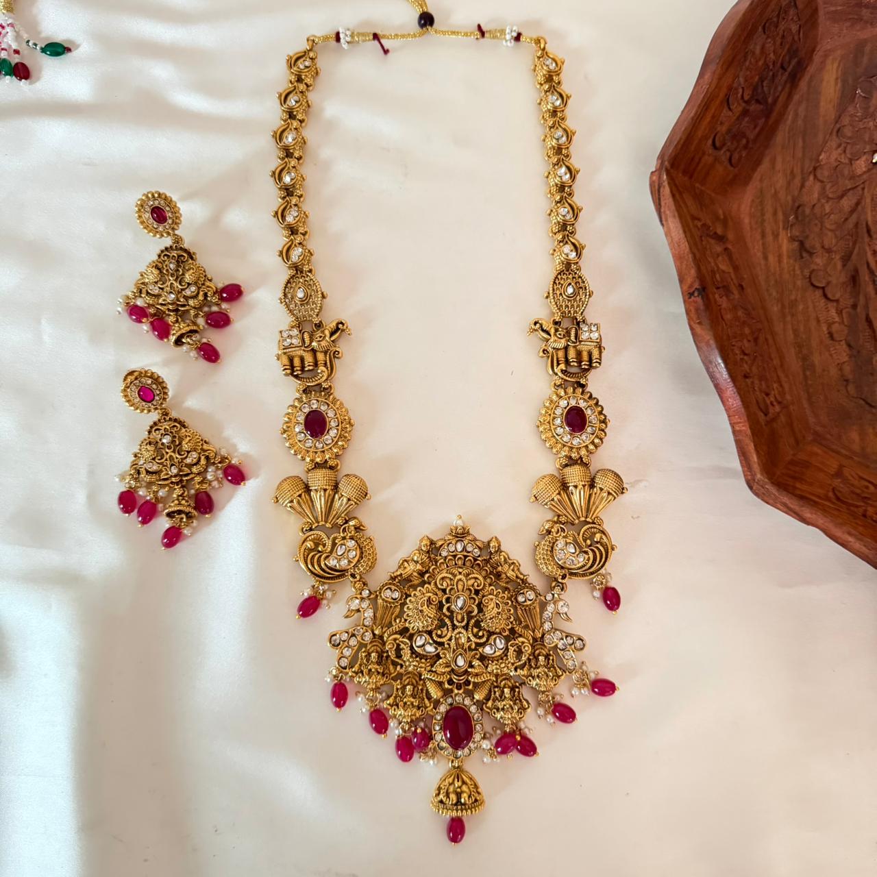 Premium Ruby Long Set LH16 Anvika Jewels
