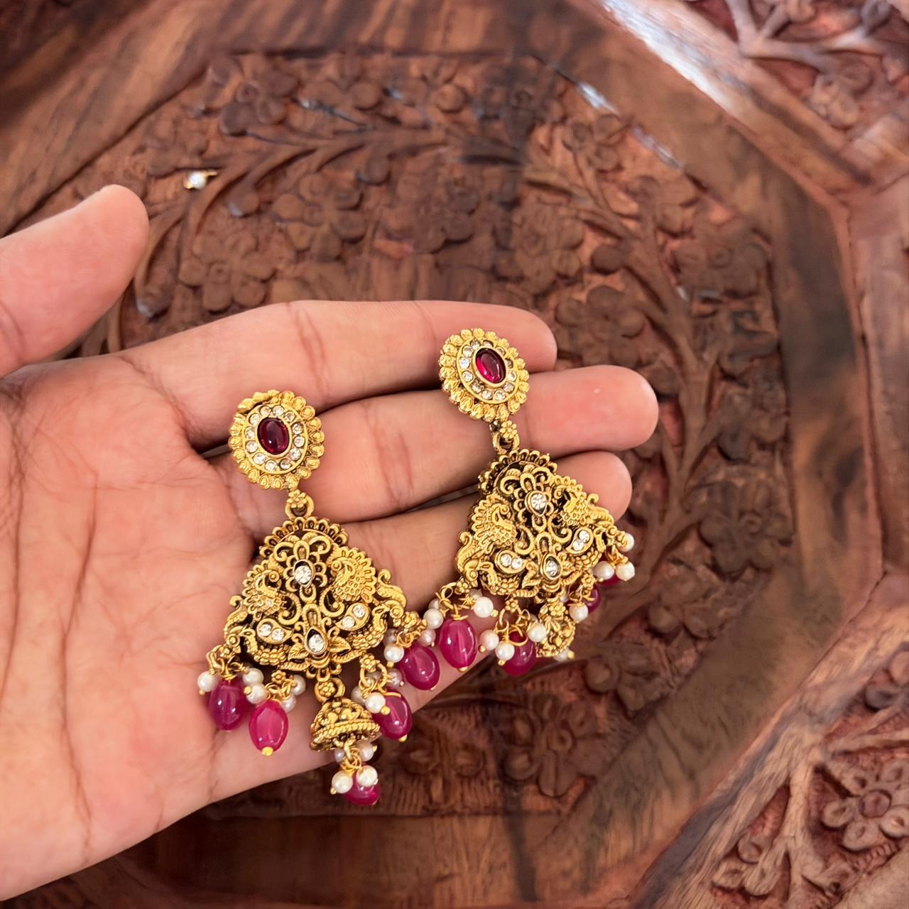 Premium Ruby Long Set LH16 Anvika Jewels