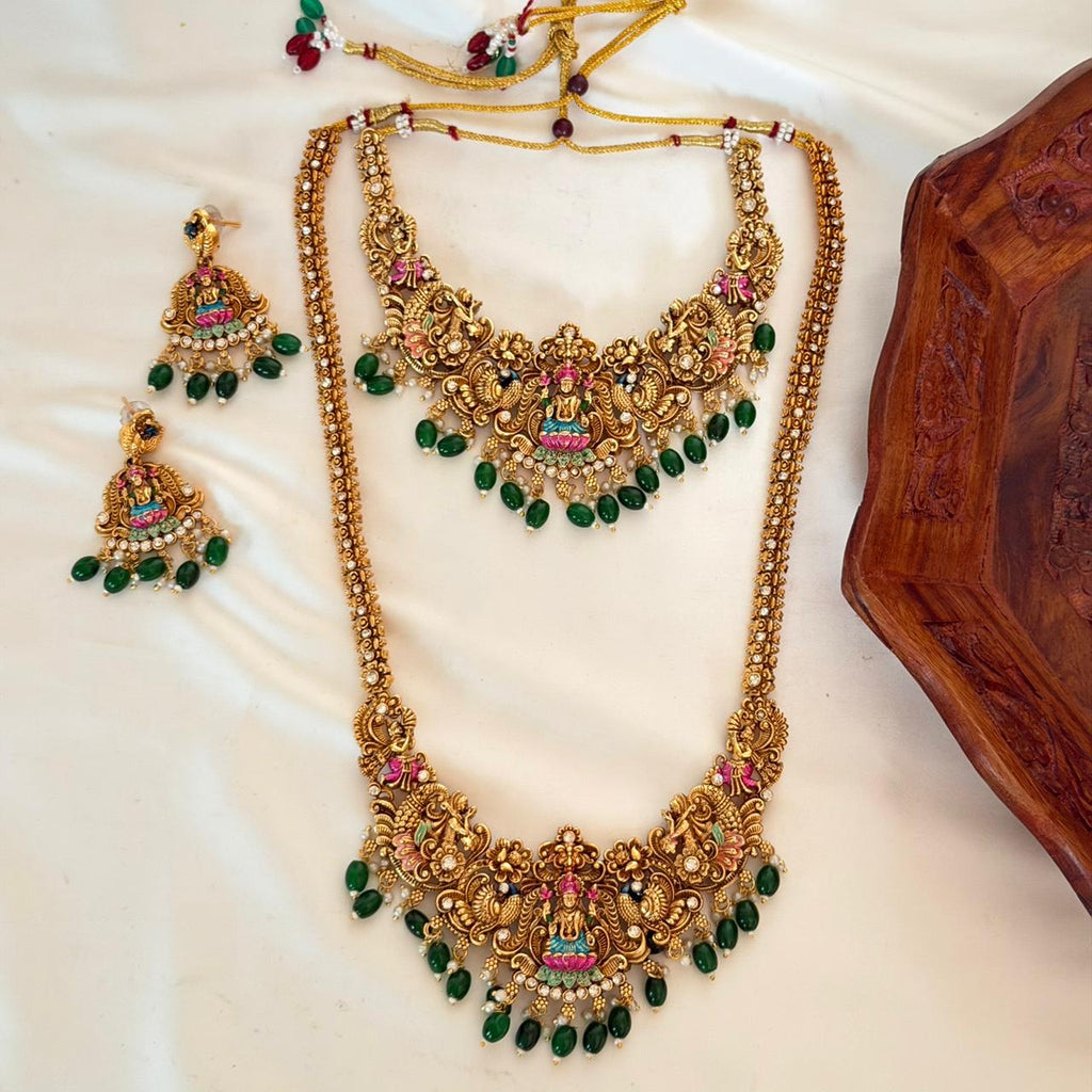Premium Meenakari Lakshmi Combo Set CS10 Anvika Jewels
