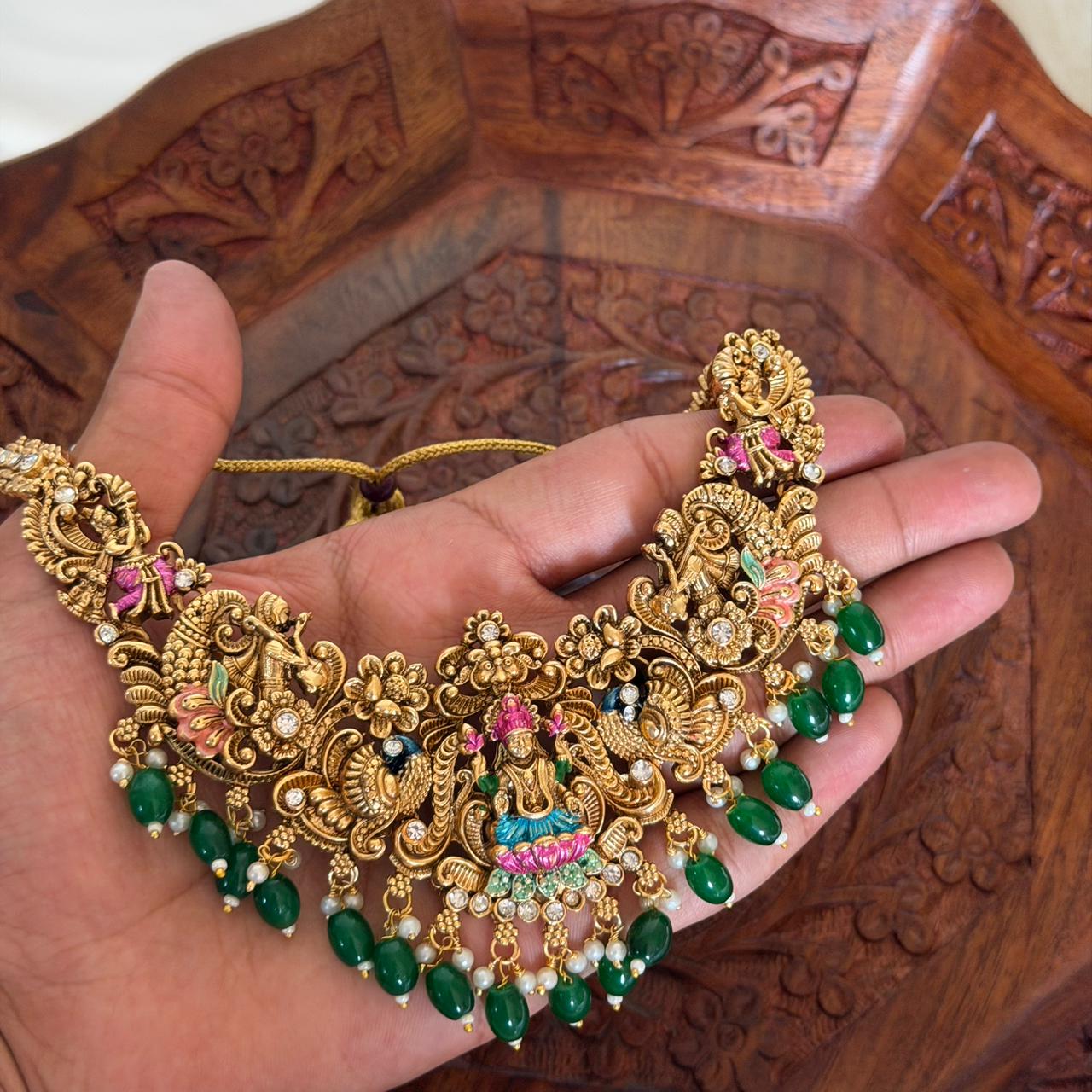 Premium Meenakari Lakshmi Combo Set CS10 Anvika Jewels
