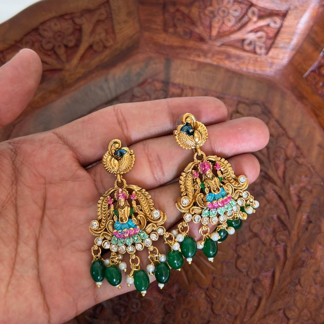Premium Meenakari Lakshmi Combo Set CS10 Anvika Jewels