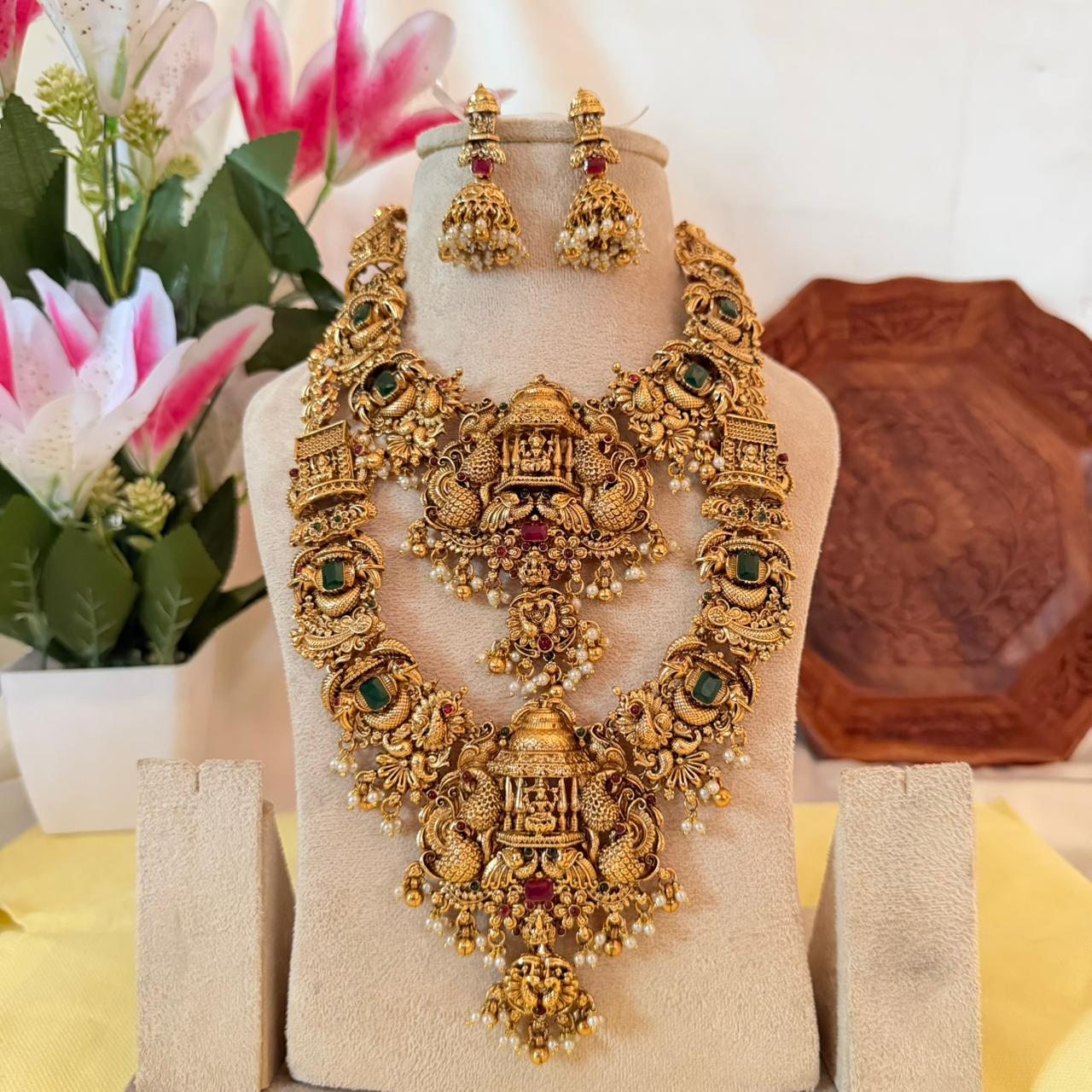 Premium Temple Lakshmi Combo Set CS12 Anvika Jewels