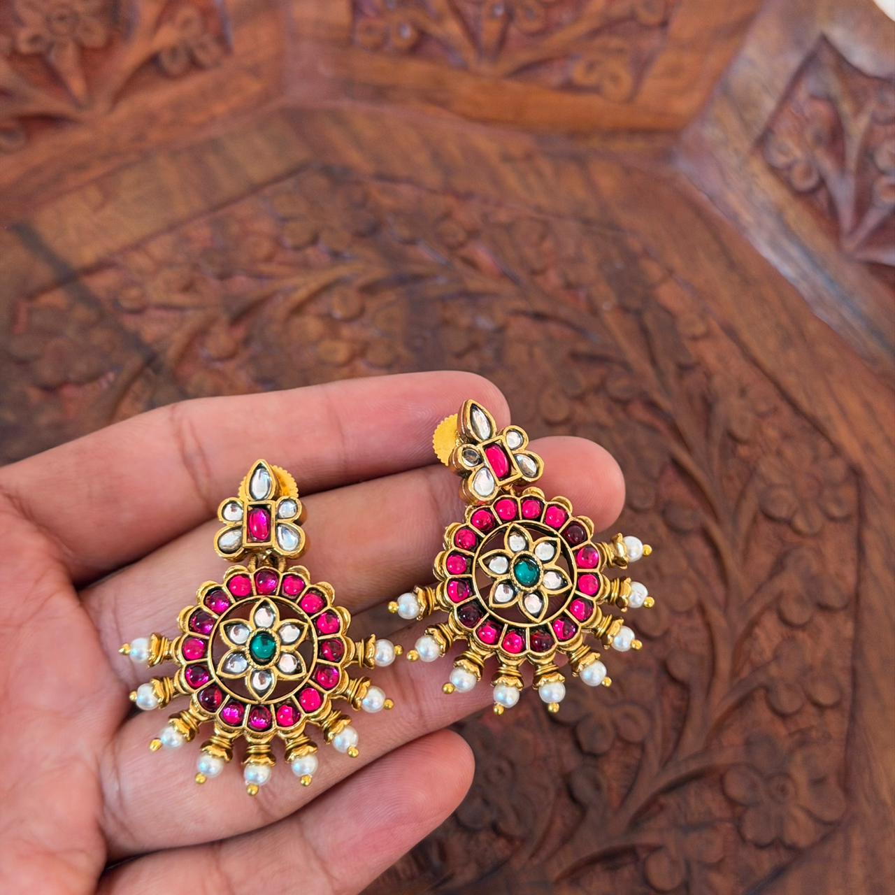 Premium Jadau Kundan Combo Set CS13 Anvika Jewels