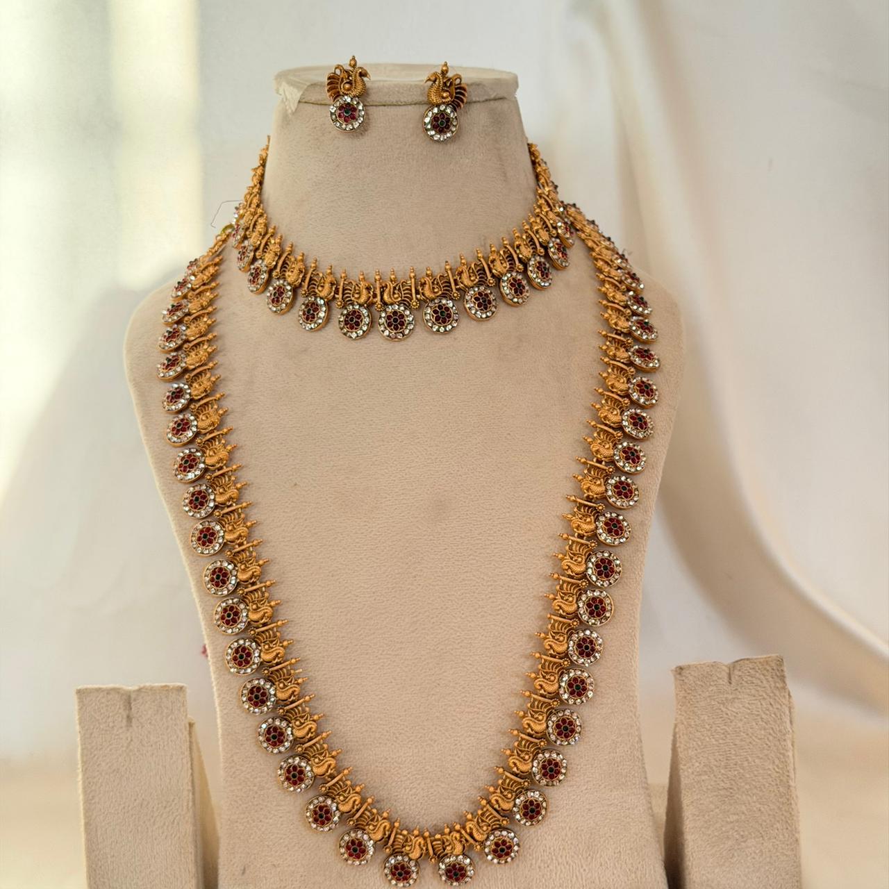 Premium Peacock Combo Set CS02 Anvika Jewels
