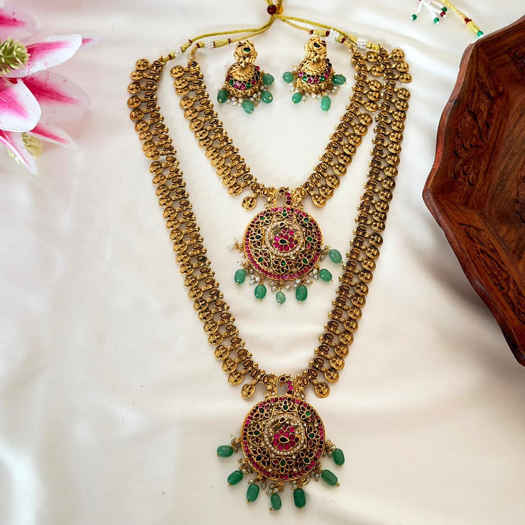 Premium Peacock Bridal Combo Set CS06 Anvika Jewels