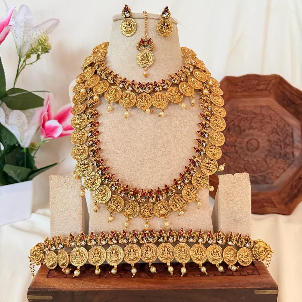 Premium Lakshmi Coin Bridal Combo Set CS14 Anvika Jewels