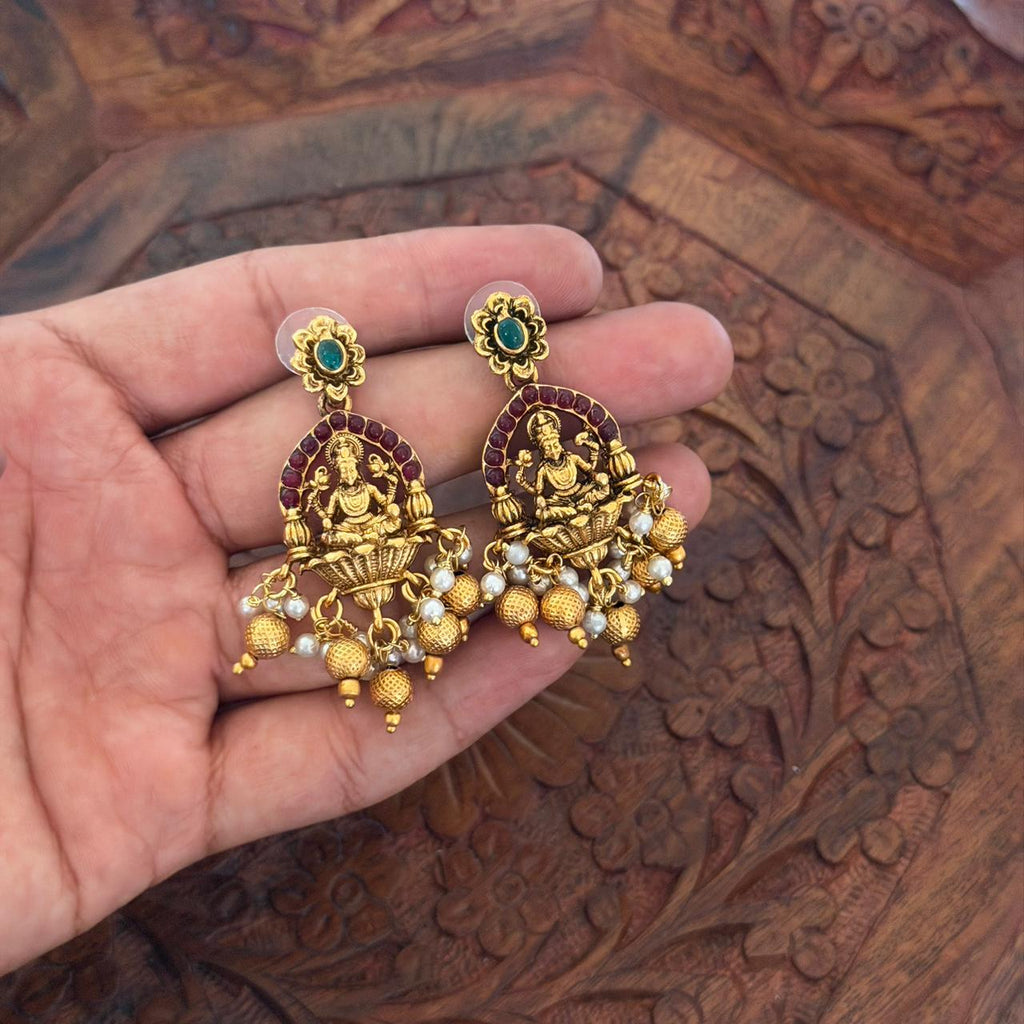 Lakshmi Temple Bridal Combo Set CS22 Anvika Jewels