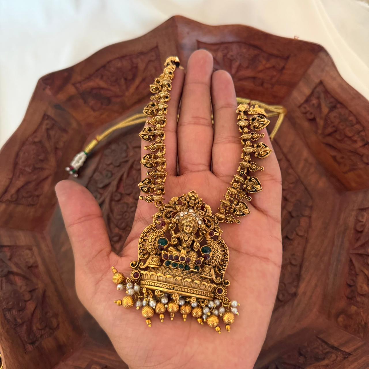 Lakshmi Temple Bridal Combo Set CS22 Anvika Jewels
