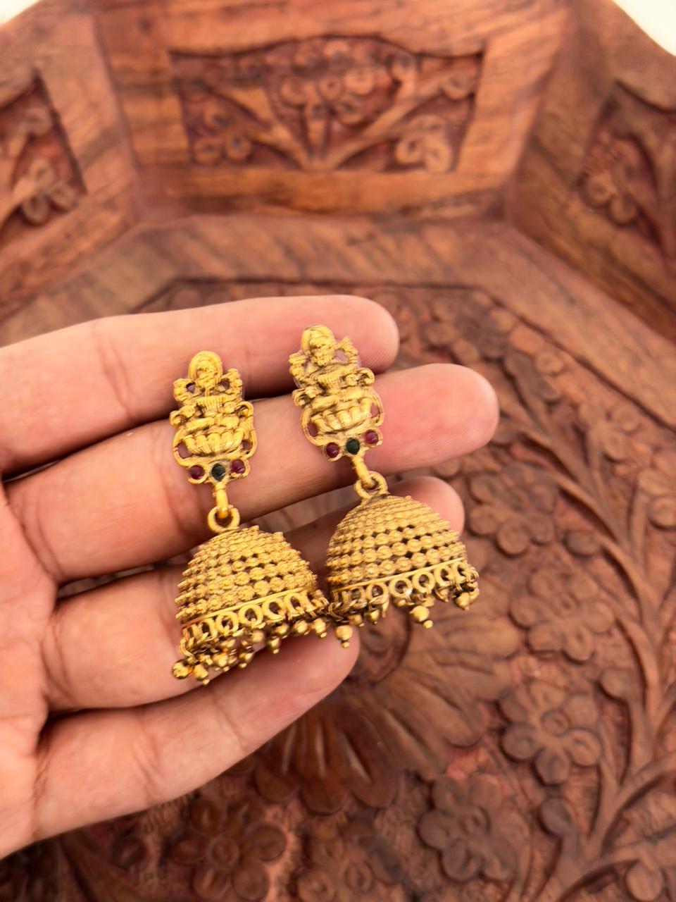 Lakshmi Temple Bridal Combo Set CS24 Anvika Jewels