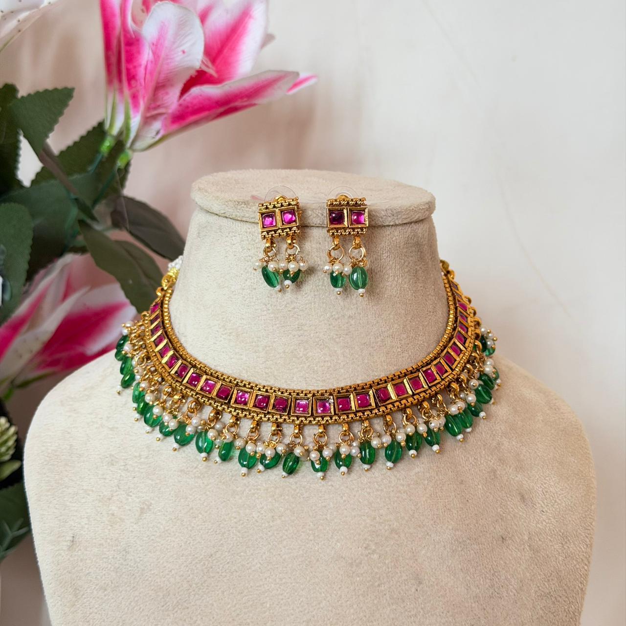 Premium Kundan Necklace AN114 Anvika Jewels