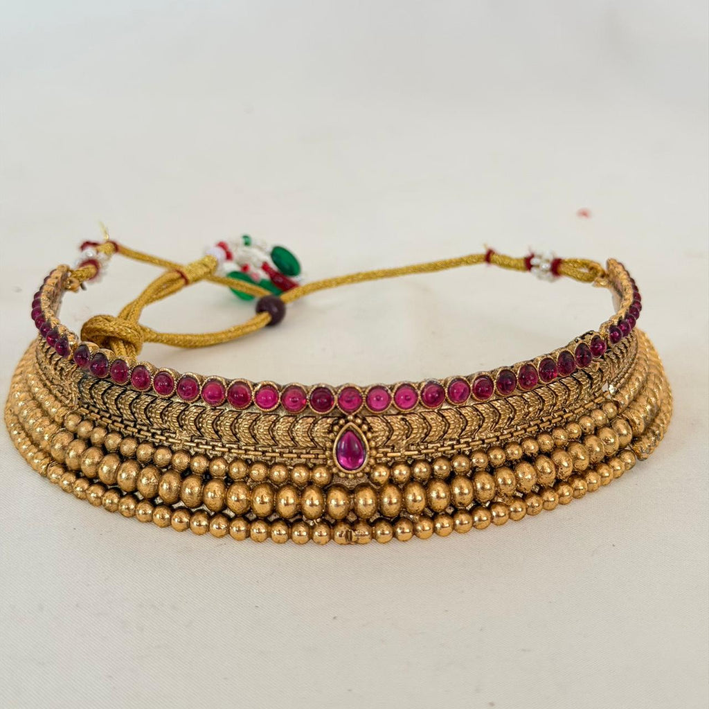 Premium Antique Beaded Choker AN122 Anvika Jewels