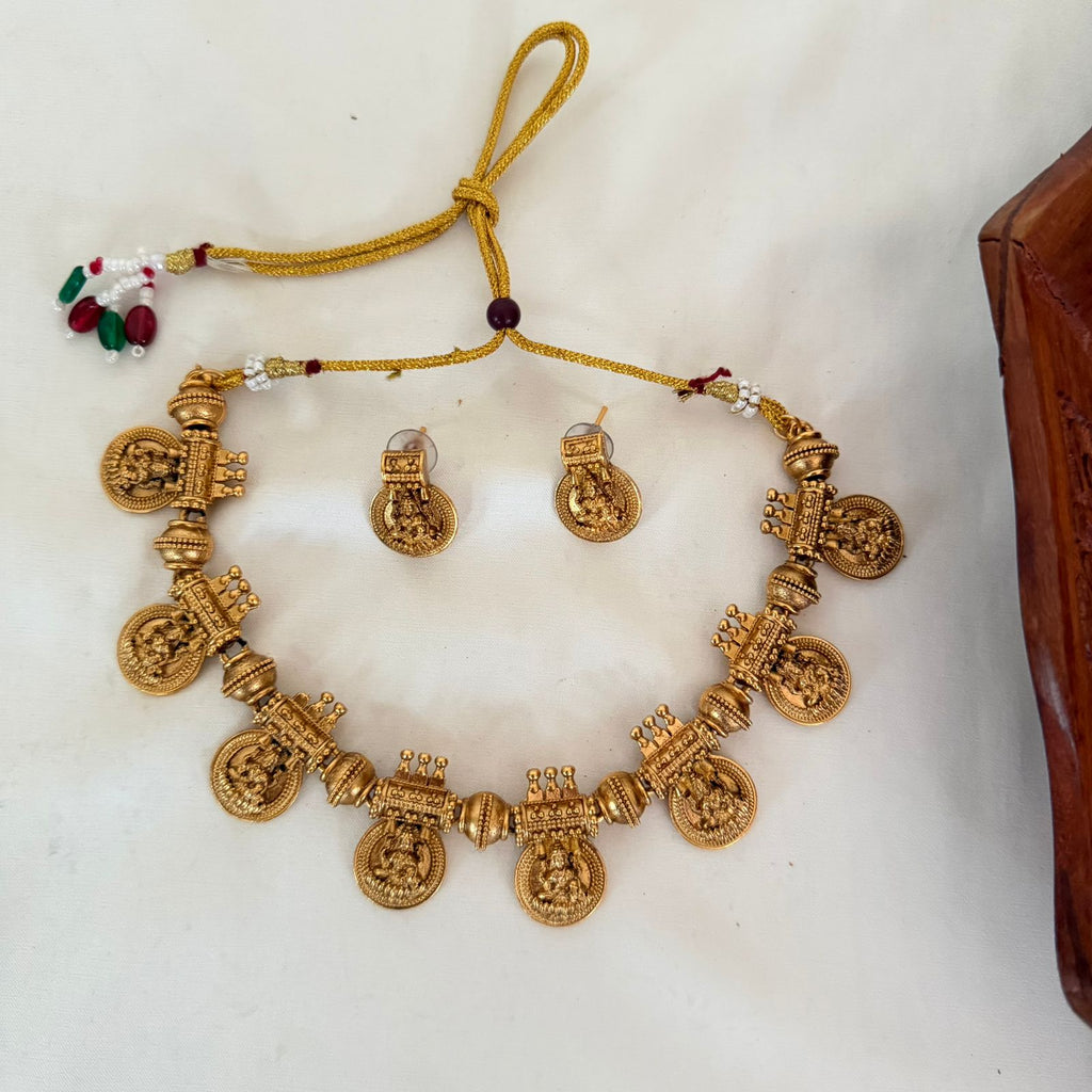 Lakshmi Coin Temple Choker AN123 Anvika Jewels