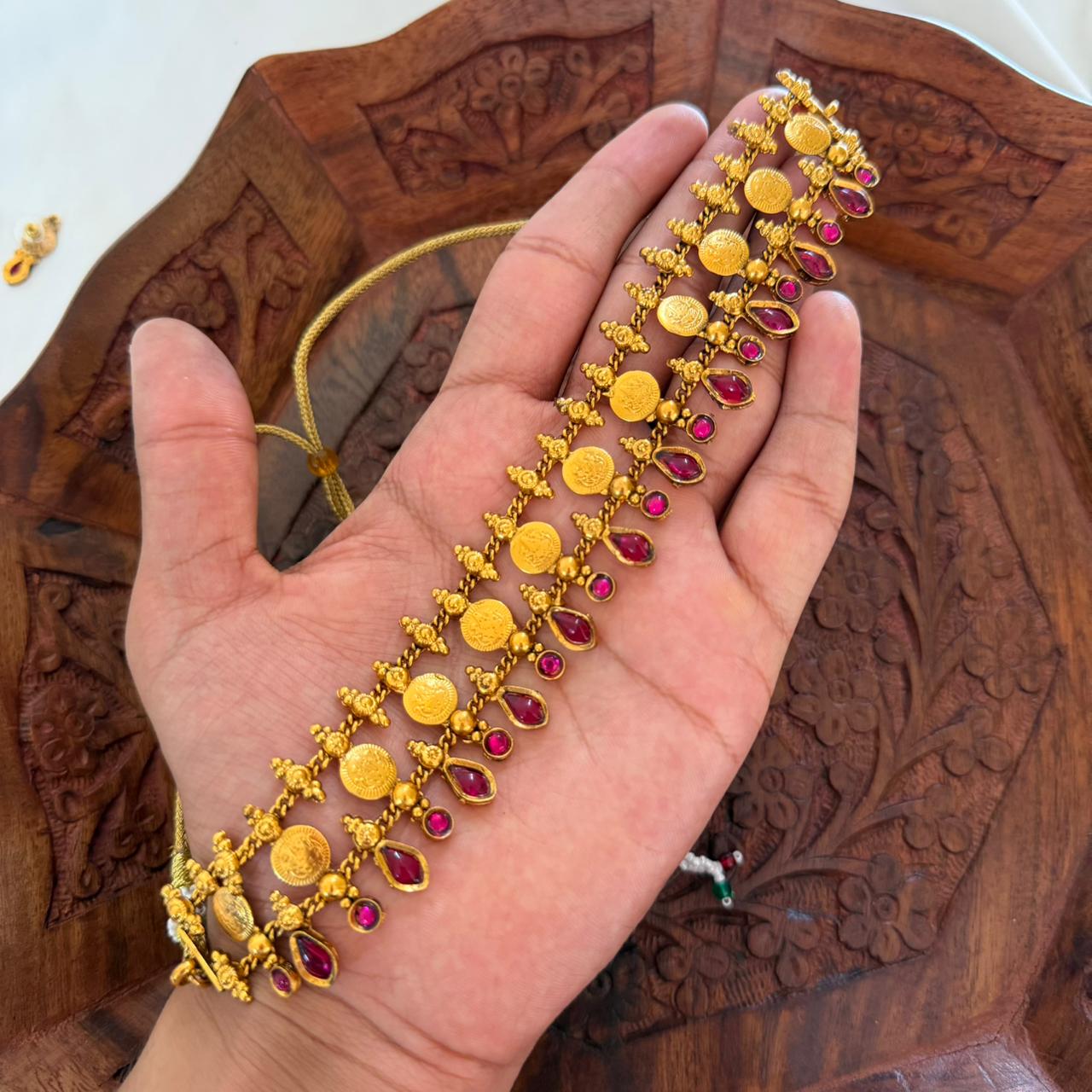 Antique Palakka Coin Choker AN119 Anvika Jewels
