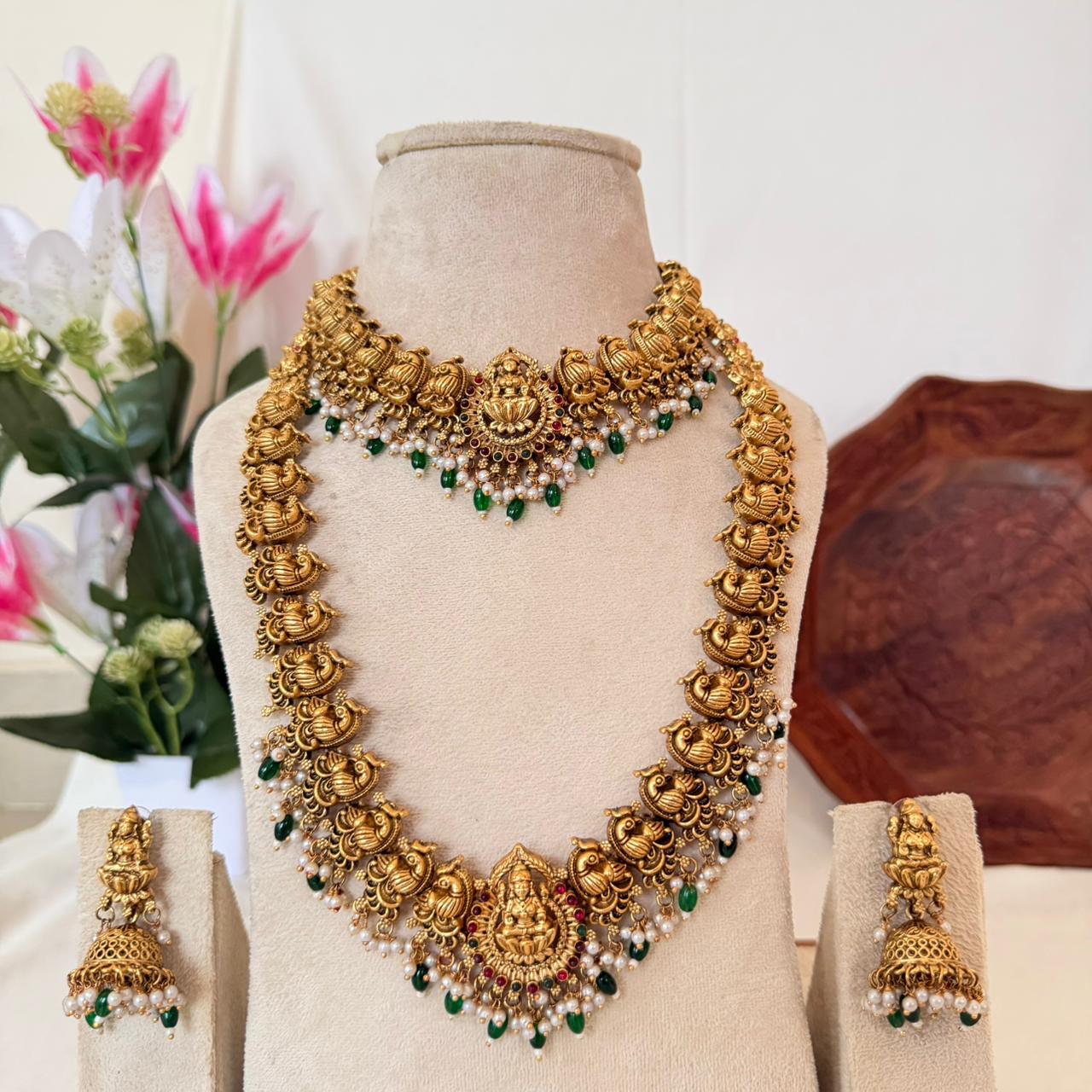 Lakshmi Peacock Combo Set CS27 Anvika Jewels