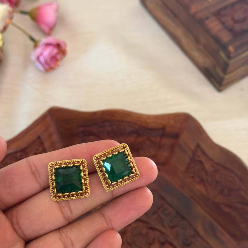 Square Stone Choker Set AN126 Anvika Jewels